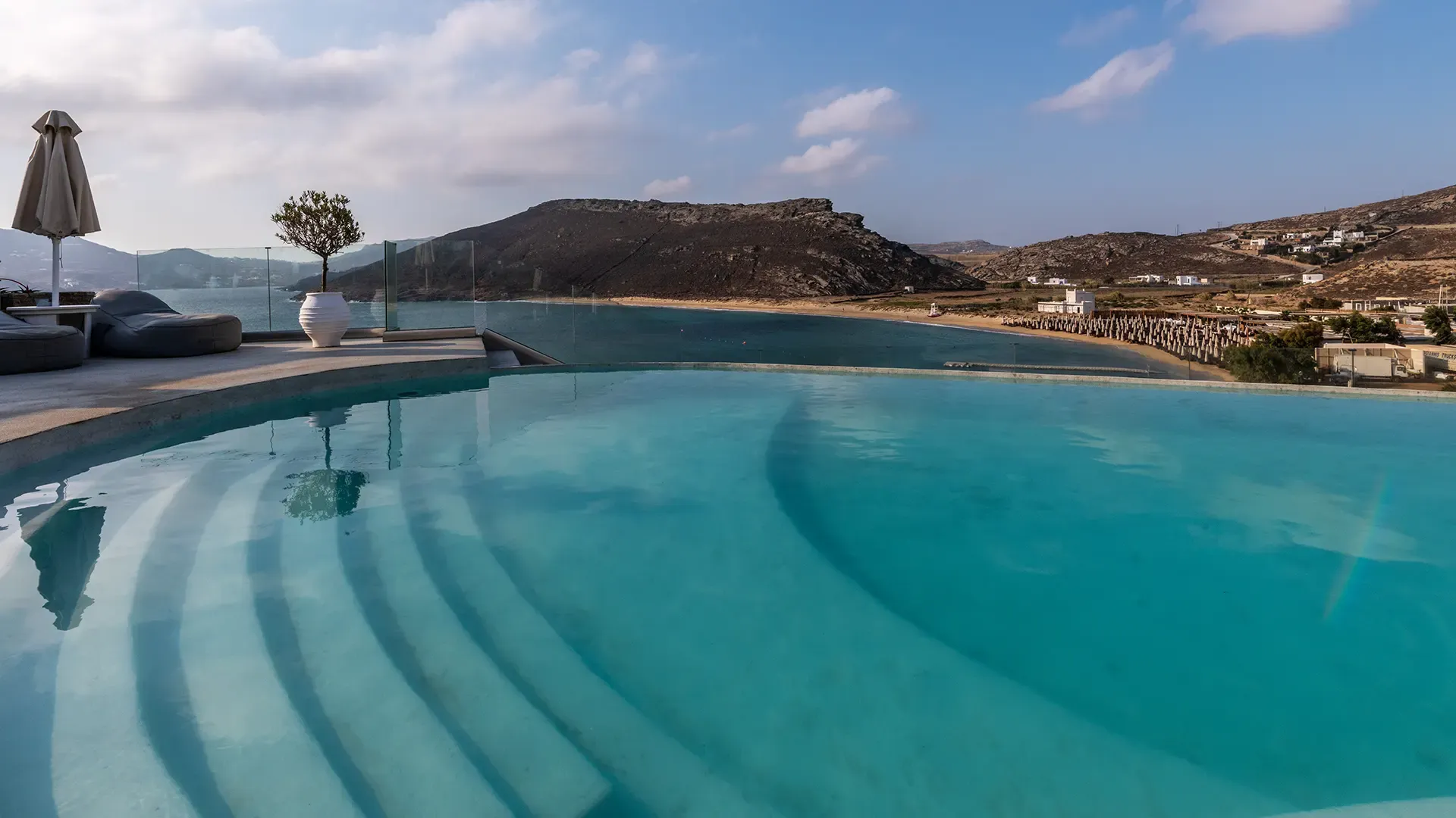 Panormos village pool area