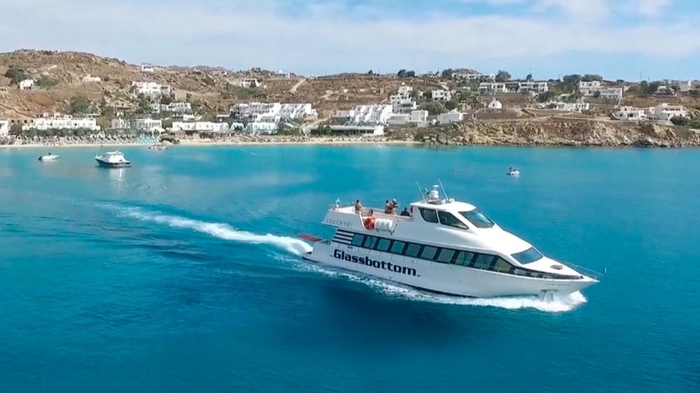 Glass bottom Mykonos tour