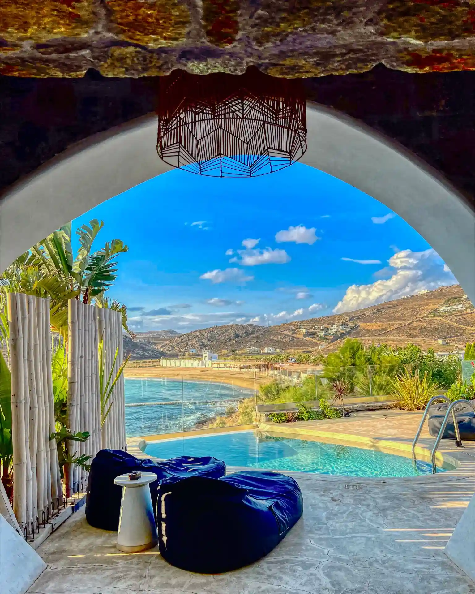 Premium Suite with Private Heated Pool, Indoor Hot Tub and Sea View