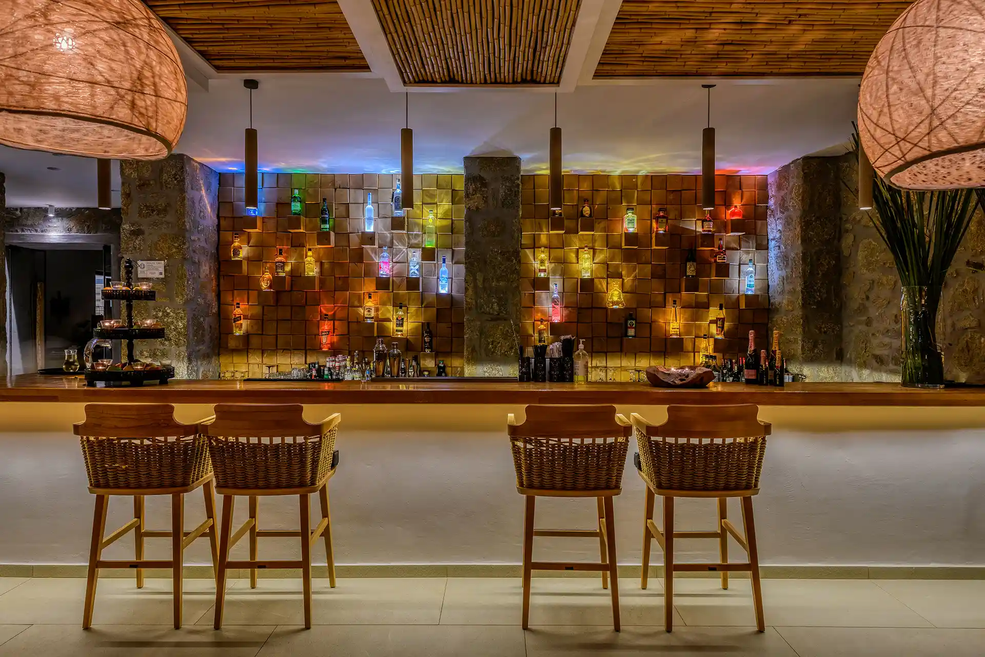 Panormos village bar area